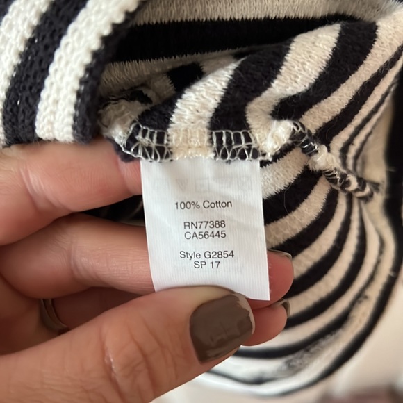 Madewell Sleeveless Striped Mini Dress Cotton Knit Black & White, Sz XXS - Picture 5 of 9